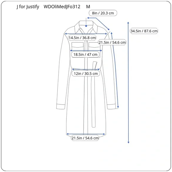 J For Justify Women’s 3/4 Sleeve Tunic Dress - Picture 6 of 6